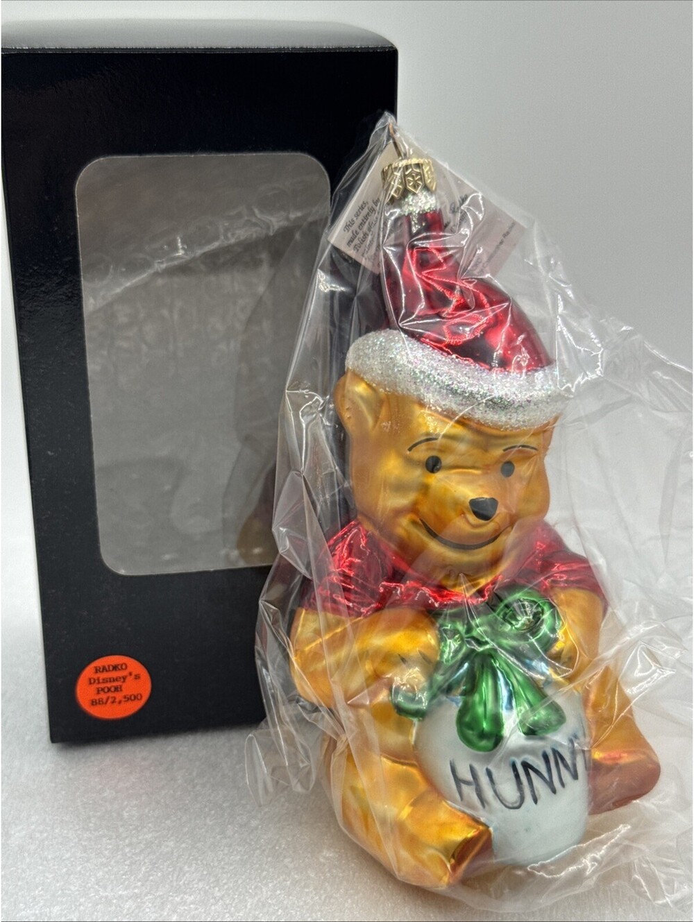 Radko 1995 Blown Glass Ornament Winnie The Pooh’s Gift 881/2500 LE Disney New